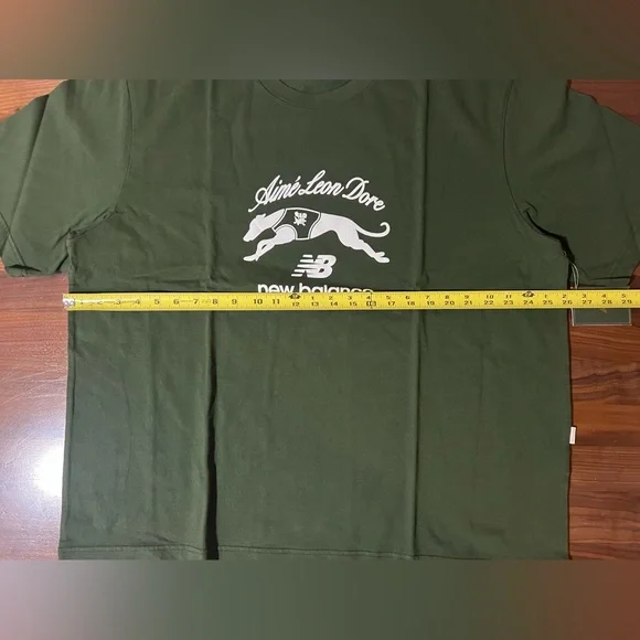 Aime Leon Dore ALD / New Balance 997 Logo Tee Kombu Green T-Shirt Men’s Size XXL - Picture 5 of 8